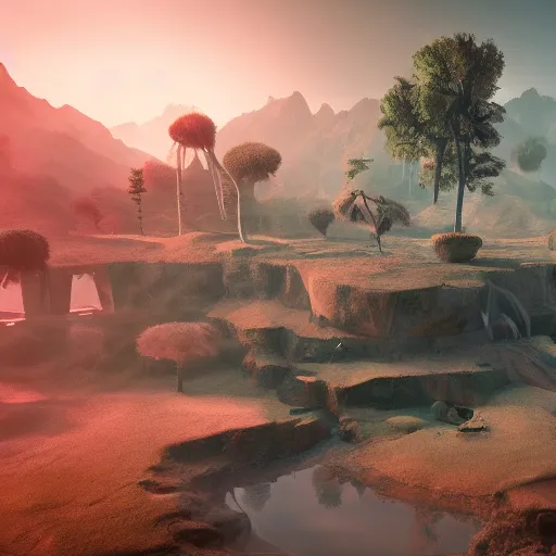 Prompt: surrealistic digital art of the place before birth, award winning, artstation, unreal engine, blender, 4k