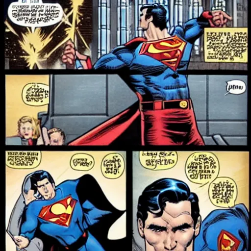 Prompt: superman attacks the death star