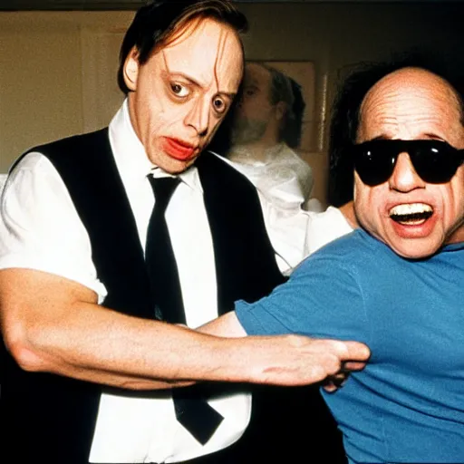 Image similar to danny devito fighting steve buscemi