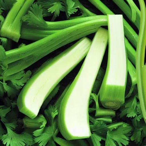 Image similar to celery in the shape of selena gomez