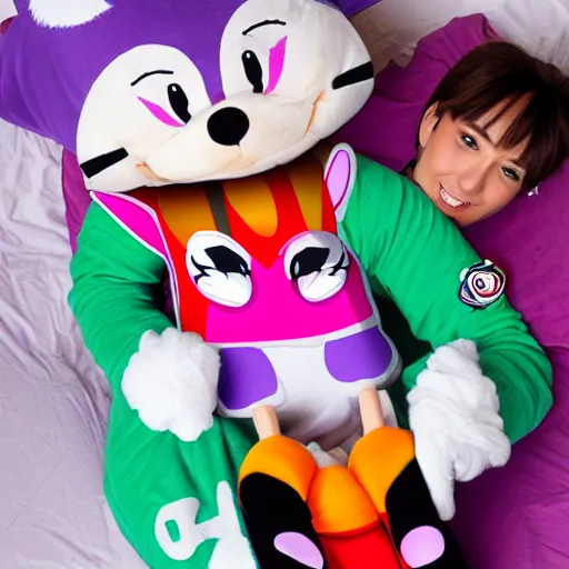 Image similar to Anime dakimakura body pillow depicting Chuck E. Cheese