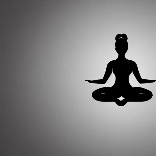 Image similar to black and white corporate logo female silhouette yoga pose