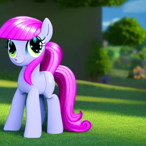 Image similar to my little pony in real life, octane render, ultra detail, ultra realistic, android 8 k