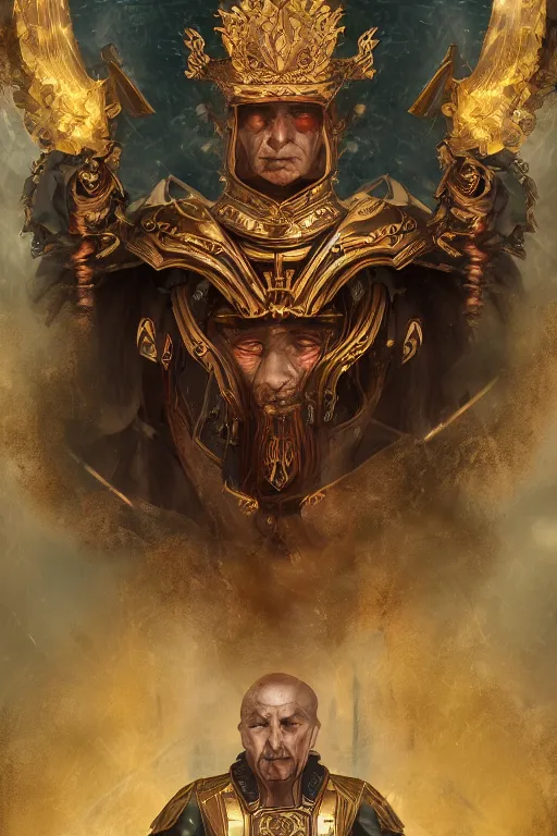 Image similar to the emperor from major arcana character concept art, digital painting, mixed media, trending on artstation and deviantart, epic composition, magnum opus, highly detailed, 8 k