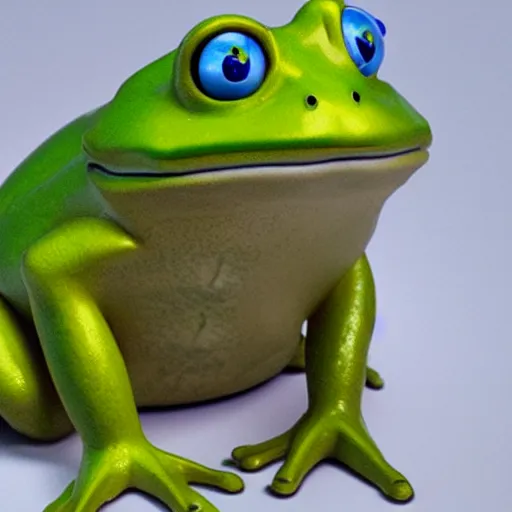 Image similar to anthropomorphic frog by studio ghibli, high detailed face,