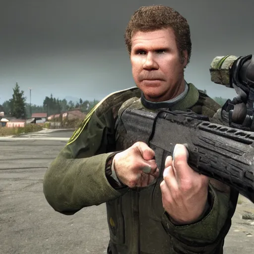 Image similar to will ferrell, in tarkov