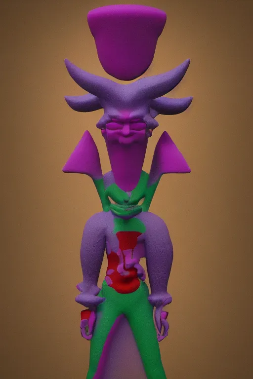 Image similar to clay style 3 d render of abstract sun - headed character'mason lindroth '!!!!!'hylics style '!!! multimedia, stylized, 3 d graphics, 4 k image