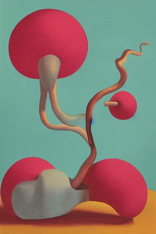 Image similar to plumbus, mixed mid-century