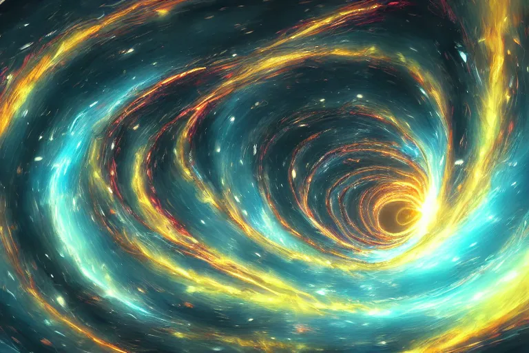 Prompt: cosmic cyclone, digital art, cinematic