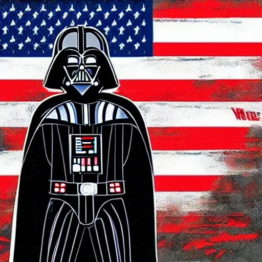 Image similar to darth vader as the president of the united states