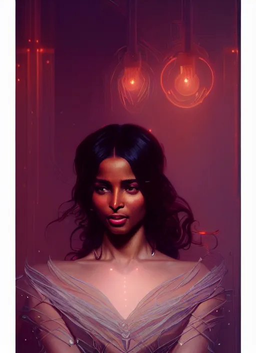 Image similar to portrait of ciara, intricate, elegant, glowing lights, highly detailed, digital painting, artstation, glamor pose, concept art, smooth, sharp focus, illustration, art by wlop, alphonse mucha and greg rutkowski