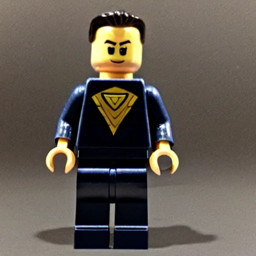 Prompt: elon musk lego minifigure