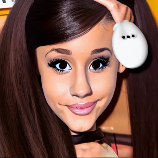 Image similar to ariana grande funny caricature with big nose 4 k