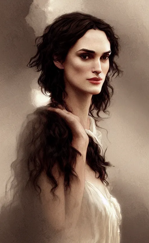 Image similar to winona ryder, kiera knightly, traditional corsican, intricate, highly detailed, pastoral, artstation, illustration, jurgens, rutkowski, bouguereau