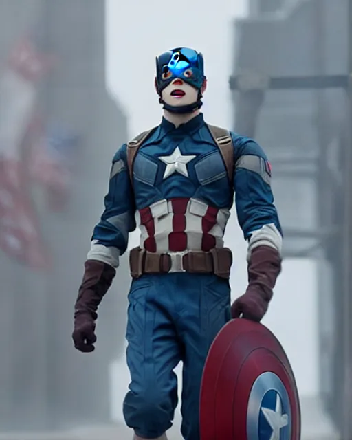 Image similar to original screen test of chris evans as captain america footage leaks from the movie captain america : the first avenger. photographic, photography