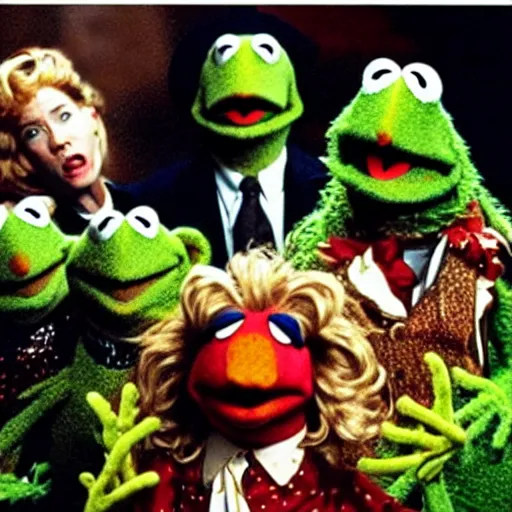 Image similar to scenes from the 1 9 9 9 film muppets go to hell directed by jim henson, high quality, high resolution