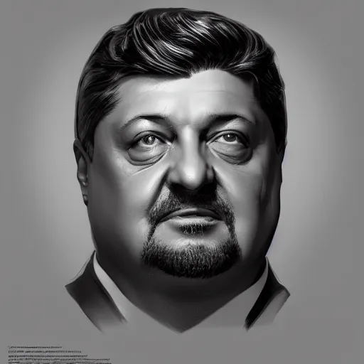 Prompt: perfectly - centered - portrait of petro poroshenko, the perfect human male specimen, intricate, holding knife, elegant, super highly detailed, professional digital painting, artstation, concept art, smooth, sharp focus, no blur, no dof, extreme illustration, unreal engine 5, 8 k