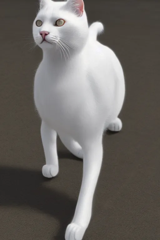 Image similar to a white cat wearing a formal overcoat, hyperrealistic, concept art, octane render, unreal engine 5, trending on DeviantArt, highly detailed, high quality, 8K, soft lighting, cute, natural lighting, realistic face, trending on Artstation, elegant clothes, profile picture, path traced