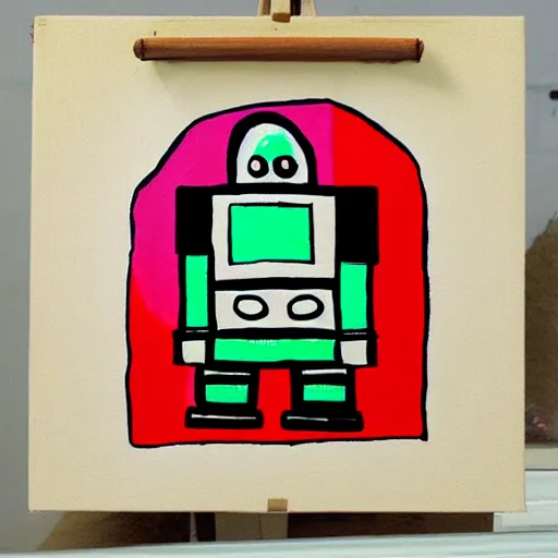 Prompt: robot painting beautifully