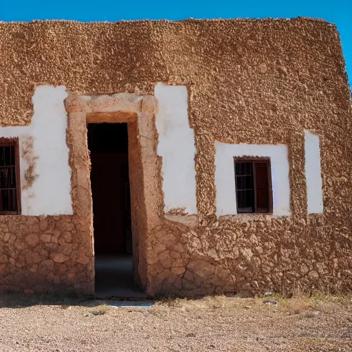 Prompt: An old saloon in a Spanish desert