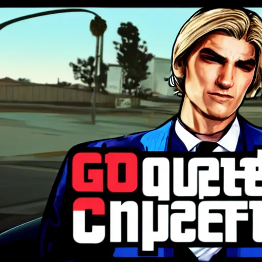 Image similar to XQC as a GTA character in a loading screen