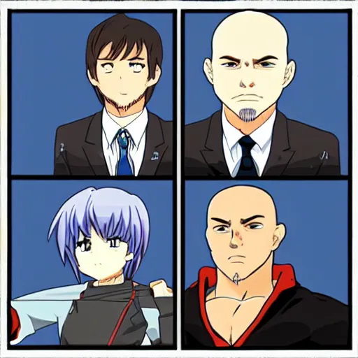 Prompt: Dana White in the style of Anime