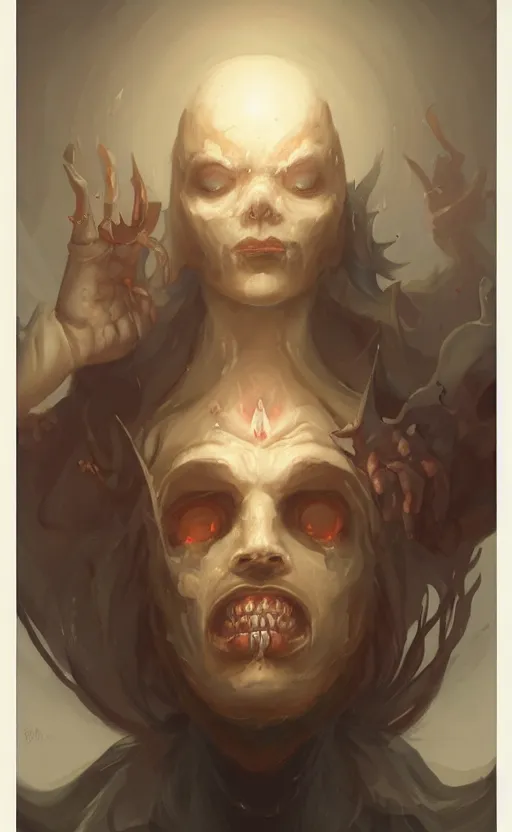 Image similar to portrait of the necromancer by peter mohrbacher