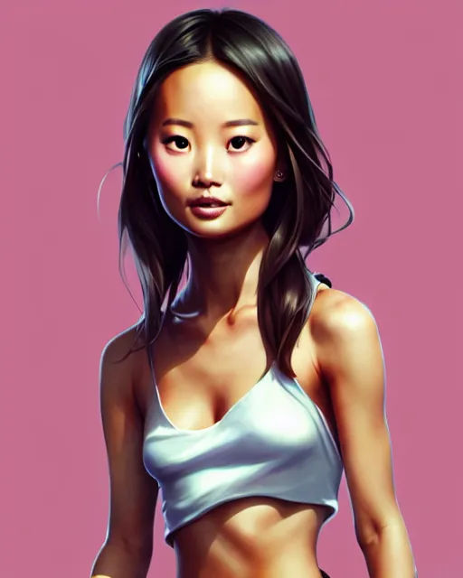 Prompt: full body character concept art of jamie chung | | distinct - fine, key visual, realistic shaded perfect face, fine details by stanley artgerm lau, wlop, rossdraws, james jean, andrei riabovitchev, marc simonetti, sakimichan, and jakub rebelka, trending on artstation