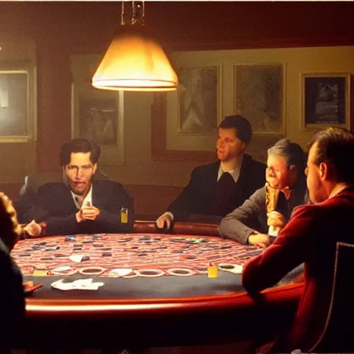 Prompt: still picture of a meeting of squirrels playing poker, dramatic lighting, perfect movie shot, color correction, color theory, macro, by Roger Deakins, by Andrew Thomas Huang