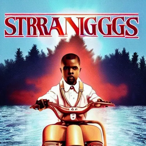 Prompt: kanye west in stranger things