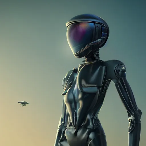 Prompt: High resolution!! Cinematic Portrait of a clever alien pilot, photorealistic, 8k, Canon, mercury