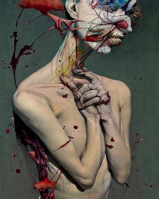 Image similar to there is ugliness in beauty, but there is also beauty in ugliness. in the style of adrian ghenie, esao andrews, jenny saville, edward hopper, surrealism, dark art by james jean, takato yamamoto