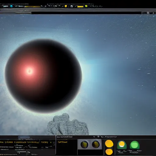 Image similar to black hole sun, unreal engine