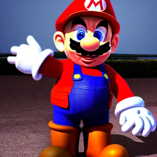 Image similar to uhd candid photo of hyperdetailed photorealistic donald trump dressed as super mario. correct face, cinematic lighting, photo by annie leibowitz, and steve mccurry.