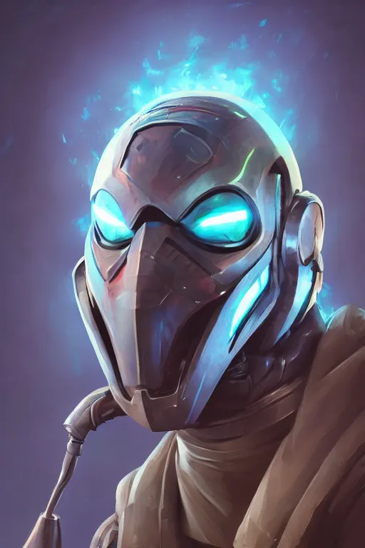 Image similar to epic mask helmet robot ninja portrait stylized as fornite style game design fanart by concept artist gervasio canda, behance hd by jesper ejsing, by rhads, makoto shinkai and lois van baarle, ilya kuvshinov, rossdraws global illumination radiating a glowing aura global illumination ray tracing hdr render in unreal engine 5