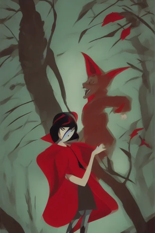 Image similar to little red ridinghood by sho murase