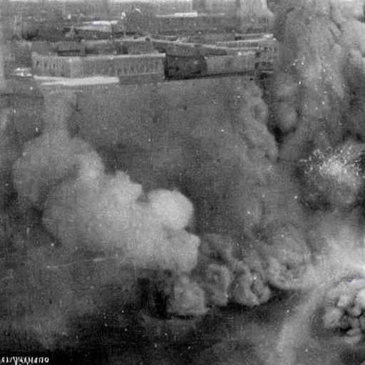 Image similar to a photo of a giant dog destroying new york citys buildings, explosions, fire