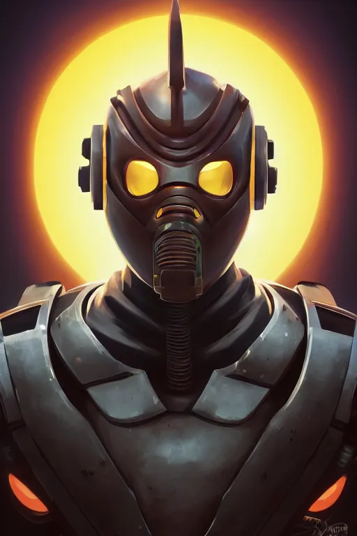 Image similar to epic mask helmet robot ninja portrait stylized as fornite style game design fanart by concept artist gervasio canda, behance hd by jesper ejsing, by rhads, makoto shinkai and lois van baarle, ilya kuvshinov, rossdraws global illumination radiating a glowing aura global illumination ray tracing hdr render in unreal engine 5