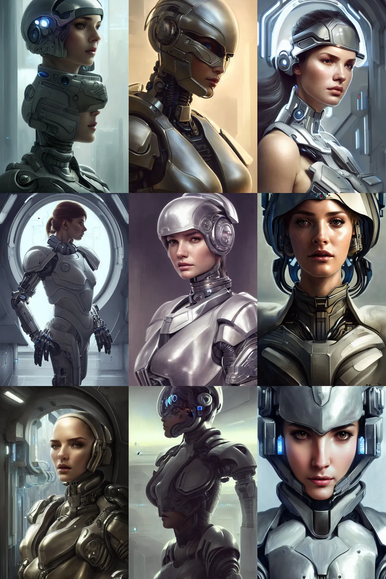 Prompt: Ultra realistic illustration, incredibly beautiful woman wearing a sci-fi combat armor, in a futuristic super advanced military medical bay, beautiful face, cyberpunk, sci-fi, fantasy, intricate, elegant, highly detailed, digital painting, artstation, concept art, smooth, sharp focus, illustration, art by artgerm and greg rutkowski and alphonse mucha