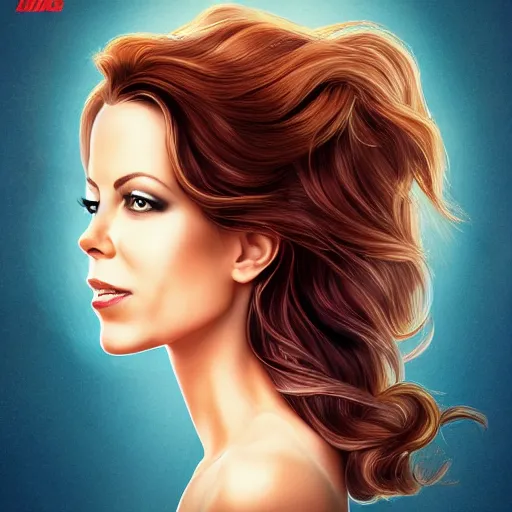 Prompt: a portrait of Kate Beckinsale, in the style of pixar, by pixar