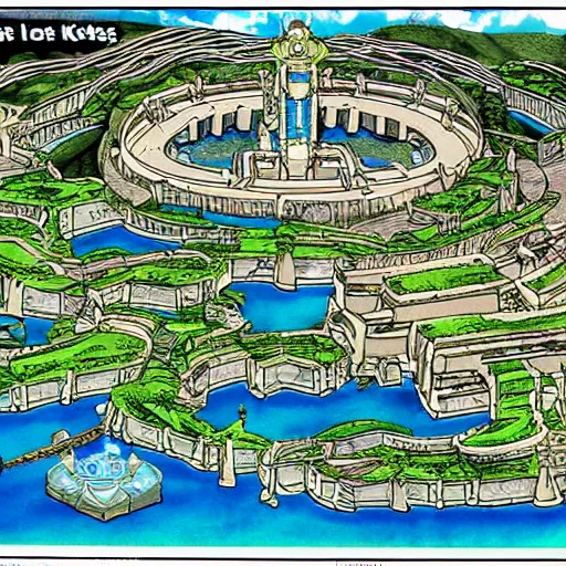 Prompt: the lost city of atlantis in the style of Kingdom manga