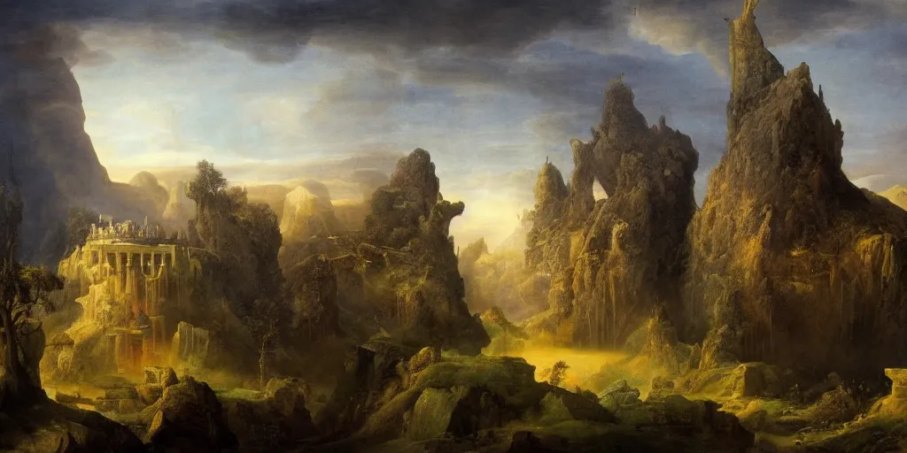 Image similar to an amazing award winning photo of a surreal landscape with the holy grail, Arcadia