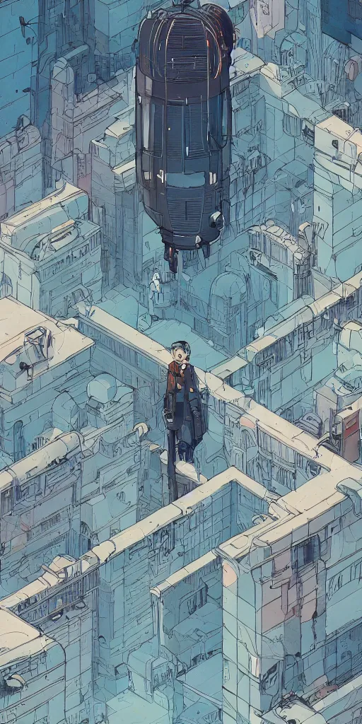 Prompt: a study of cell shaded cartoon of a single lonely robot lost in a dystopian city, illustration, wide shot, concept art by josan gonzales and wlop, by james jean, victo ngai, david rubin, mike mignola, laurie greasley, highly detailed, sharp focus, trending on artstation, hq, deviantart, art by artgem