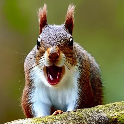 Image similar to shocked appalled squirrel with its open mouth agape