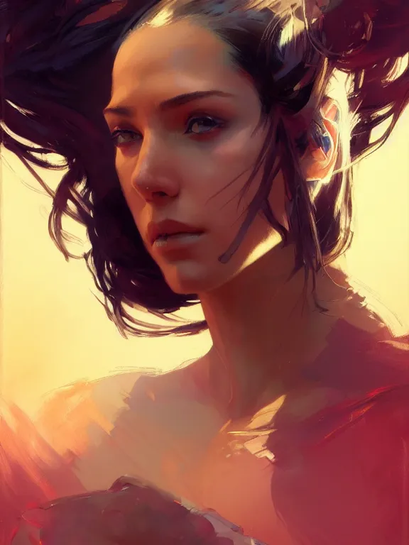 Image similar to masterpiece concept art, a beautiful highly detailed sci - fi western lady, confident pose, cinematic moody colors, realistic shaded lighting poster by ilya kuvshinov, magali villeneuve, artgerm, jeremy lipkin and michael garmash and rob rey,