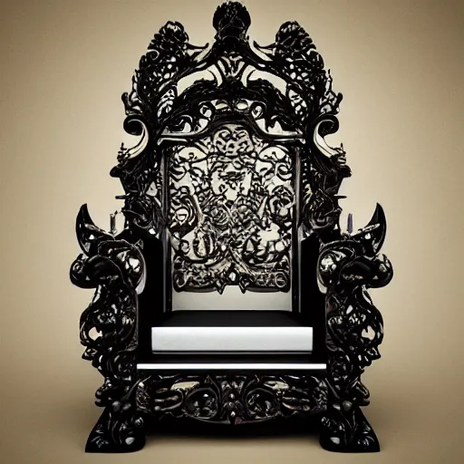 Prompt: tall intricate baroque kawaii goth throne :: fantasy aesthetic, Autodesk 3D Rendering, V-Ray Collection, Maverick Studio, Arnold 3d render, Blender Render, Indigo Renderer, Redshift render, Enscape render, Maxwell Render, LuxCoreRender, RenderMan, Lumion render, Marmoset Render