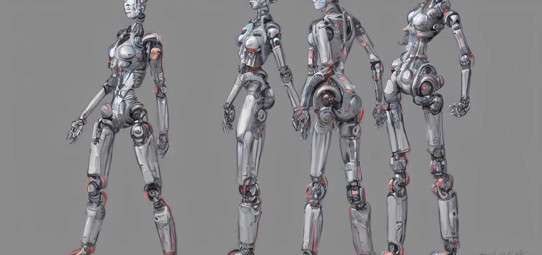 female robot concept art