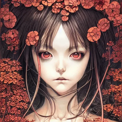 Image similar to beautiful anime girl portrait painted in jacek yerka aykut aydogdu and leslie zhang style drawn by vania zouravliov and takato yamamoto, inspired by cyberpunk, intricate acrylic gouache painting, high detail, sharp high detail, artstation, manga and anime