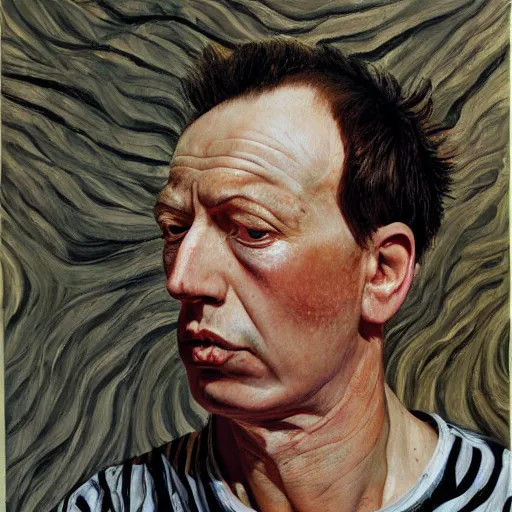 Image similar to high quality high detail painting by lucian freud, hd, jello biafra
