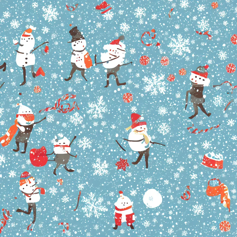 Image similar to winter happy illustration style